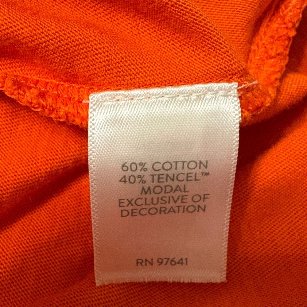 J. Jill Mixed Media Tunic in Orange Cotton Gauze Size Large - Picture 9 of 9